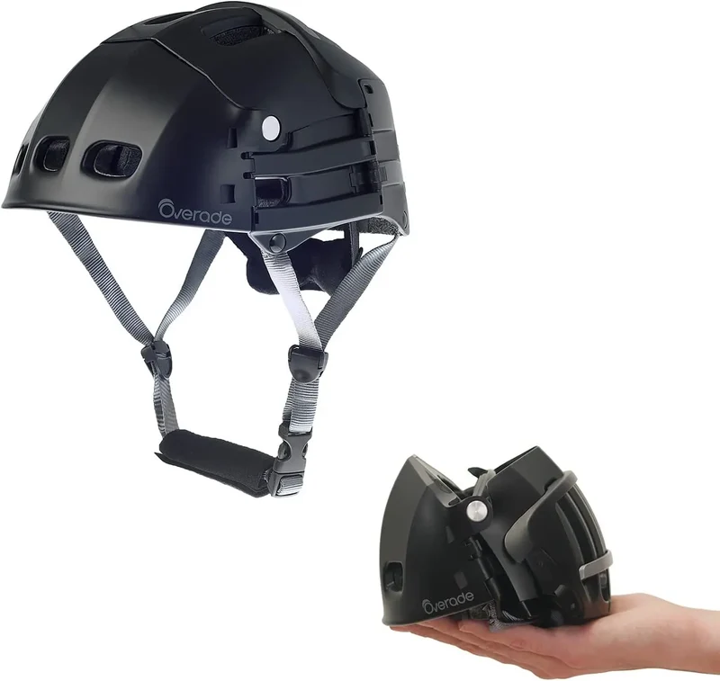 OVERADE Casque Pliable Plixi Fit pour vélo, Trottinette électrique, Overboard, gyroroue, Skateboard, Roller, VAE - Norme CE