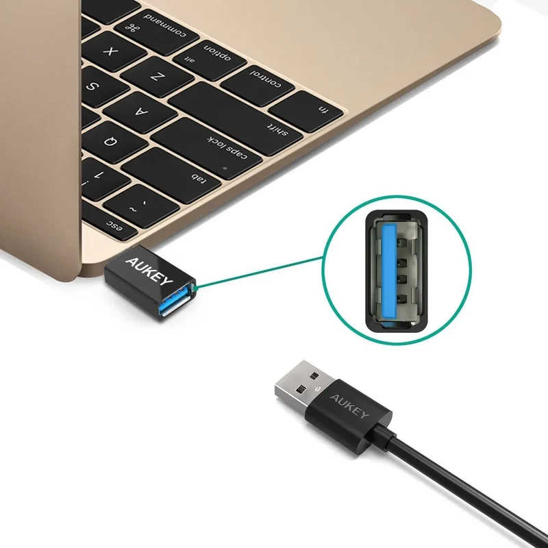 AUKEY Adaptateur USB C vers USB A 3.0 Connecteur USB 3.0 Type-C male vers Type-A