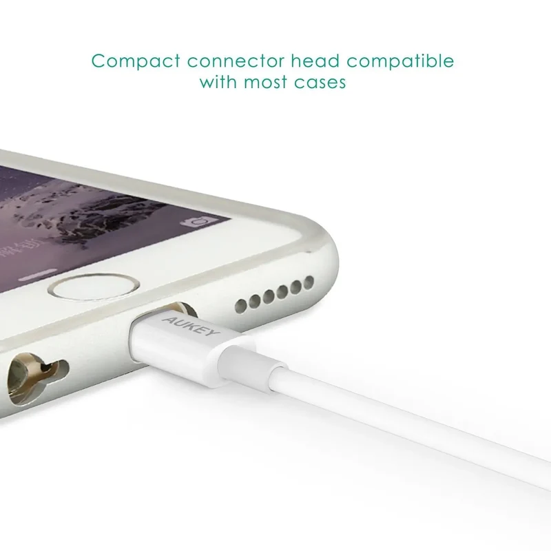 AUKEY Câble Lightning 1m [ MFI Certifié Apple ] Chargeur iPhone pour iPhone 6s