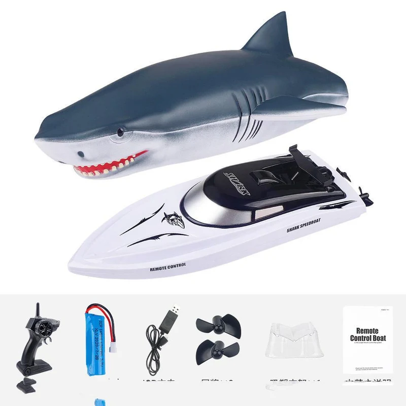 2-in-1 Remote Control Shark Boat