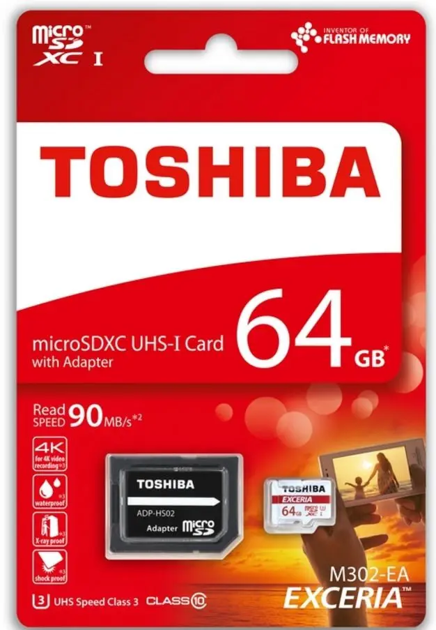 TOSHIBA Exceria M302 64Go + Adaptateur SD