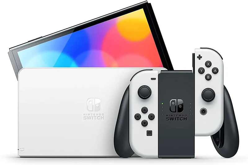 Console Nintendo Switch (Modèle OLED) avec Station d'Accueil/Manettes Joy-Con 0045496453435