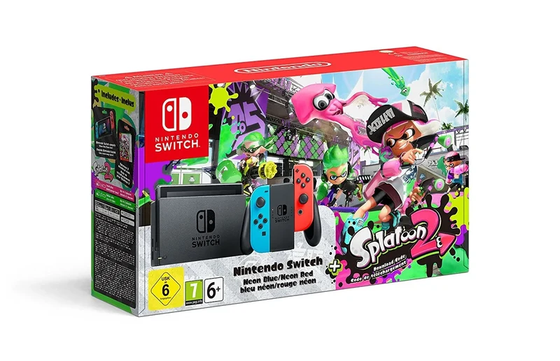 Nintendo Switch avec paire de Joy-Con Bleu et Rouge
