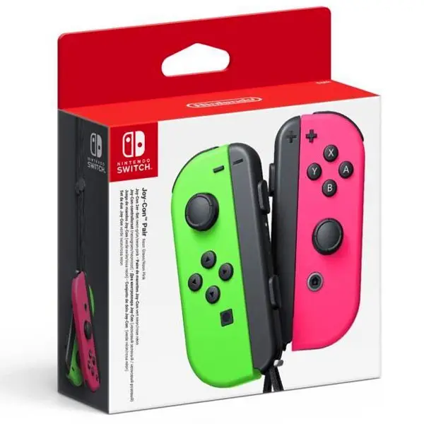 Nintendo Switch Joy-Con Droit & Gauche Vert/Rose Néon 2512366, 79837 0045496430795