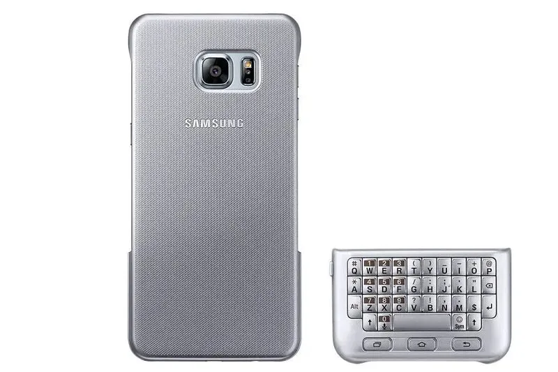AZERTY Samsung Keyboard Cover EJ-CG928FSEGFR - Clavier - argent- pour Galaxy S6 edge+