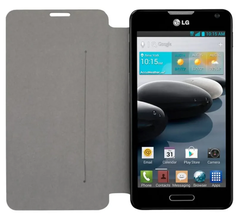 ETUI FOLIO NOIR POUR LG OPTIMUS F6 SCP41161 4897022976675