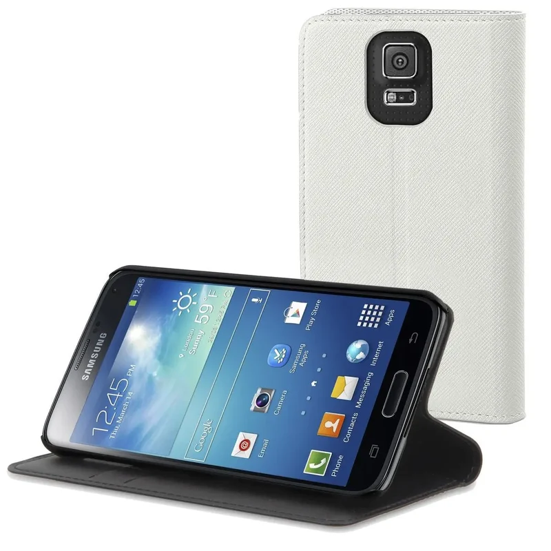 MUVIT ETUI SLIM'N STAND FOLIO BLANC pour galaxy note 4
