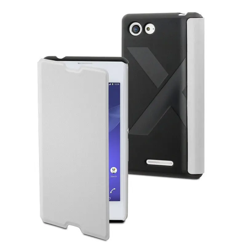 Muvit Easy Folio SEEAF0020 - Protection à rabat pour téléphone portable - blanc - pour Sony Xperia E3