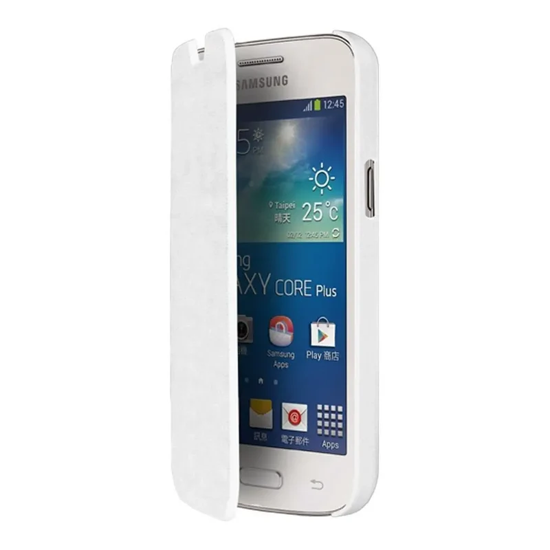 Etui Folio Blanc pour Samsung Galaxy Core Plus , Blueway