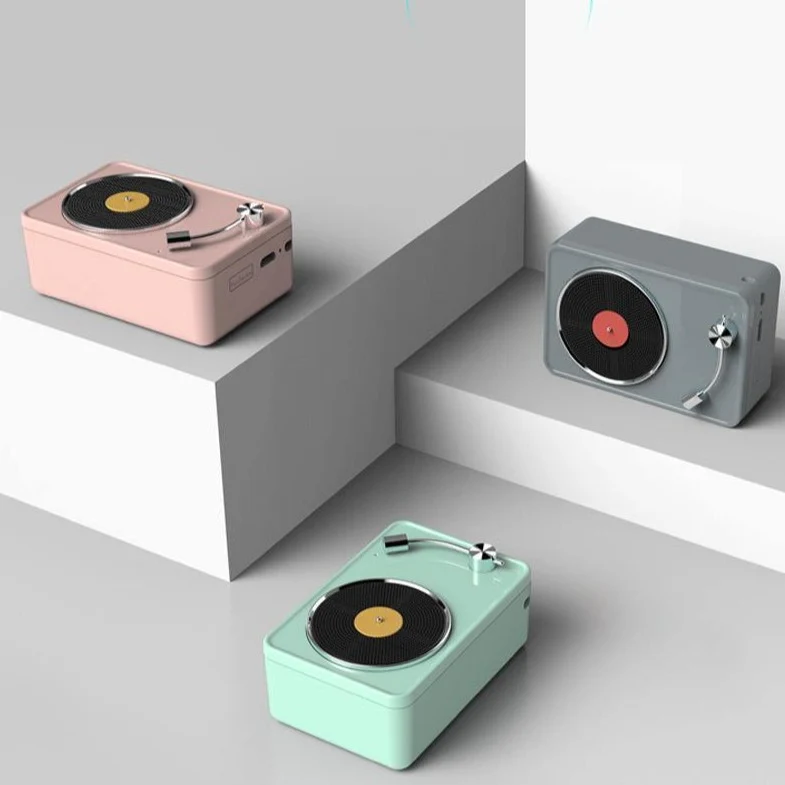 Retro Record Player Bluetooth Speaker