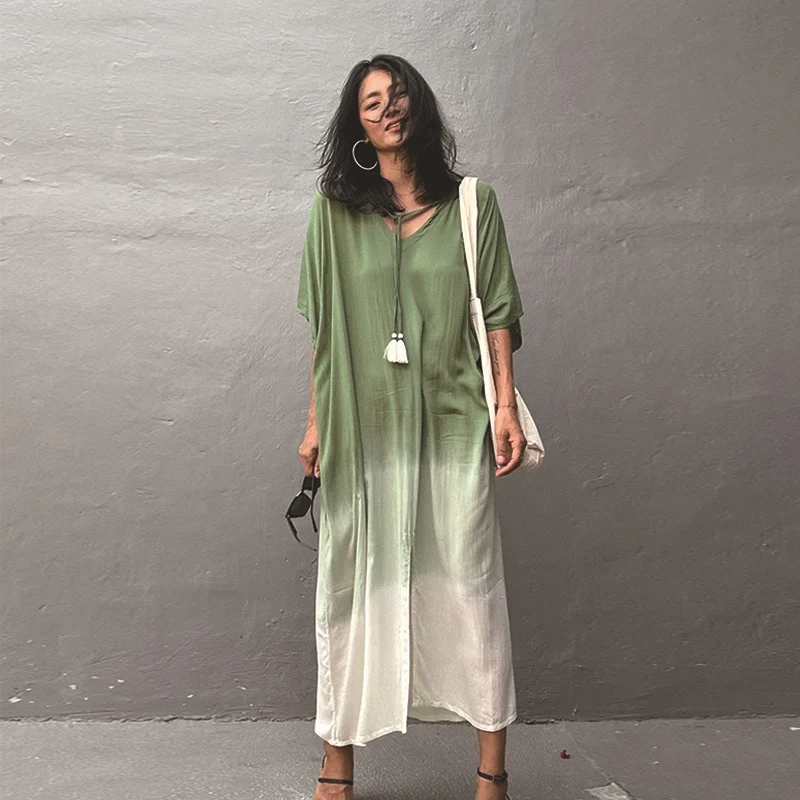 Sienna Ombre Kaftan Midi Dress