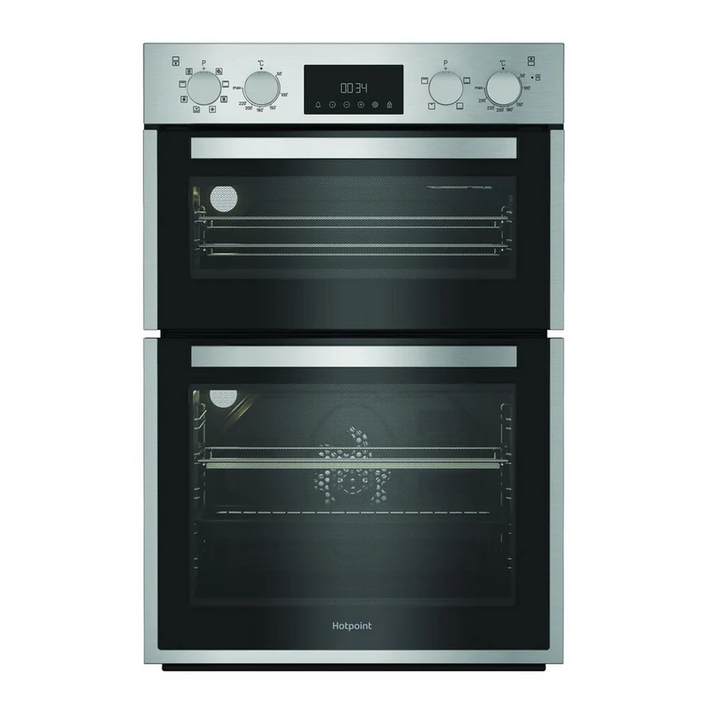 Hotpoint DIH82DIX 59.4cm Built In Electric Double Oven with Catalytic Liners Stainless Steel
