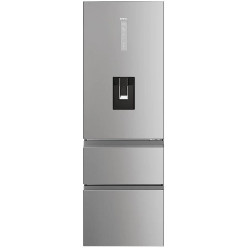 Haier 3D 60 Series 5 HTW5618EWMG Wifi Connected Total No Frost Freestanding Fridge Freezer - Stainless Steel - E Rated