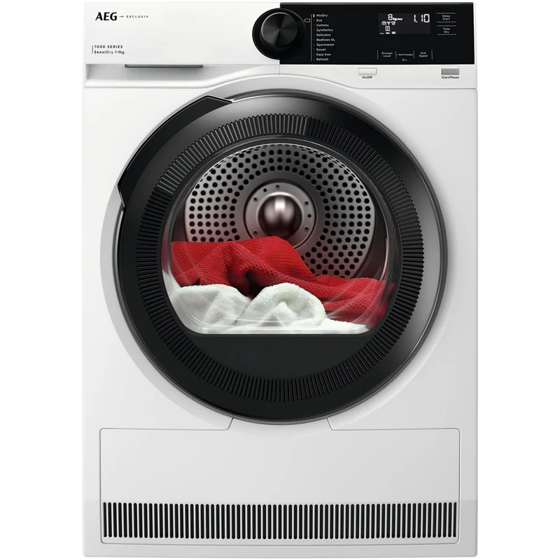 AEG Series 7000 TR729A4B SensiDry 9kg Freestanding Heat Pump Tumble Dryer White